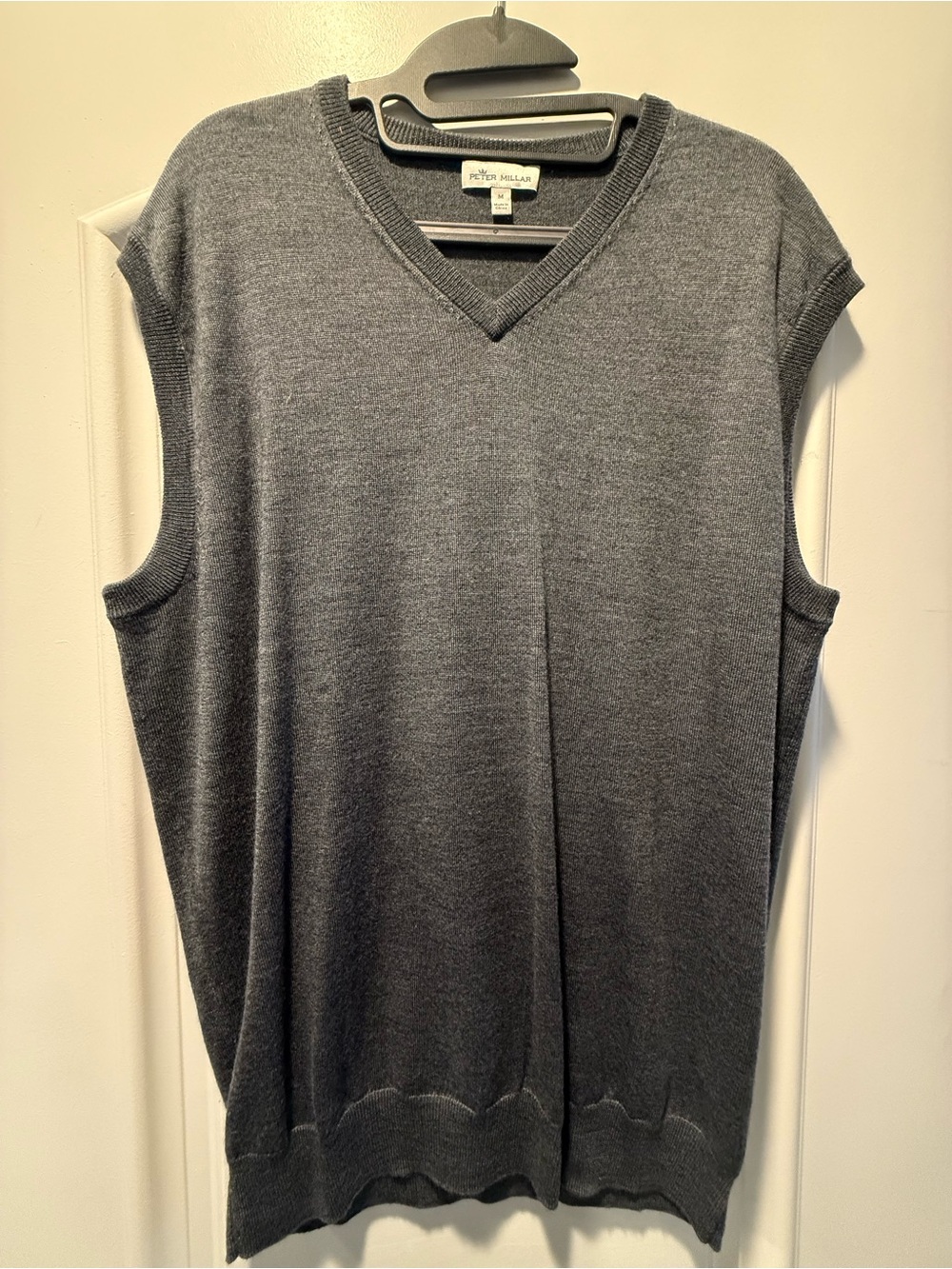 Peter Millar Men’s Gray Sleeveless V-Neck Sweater Vest